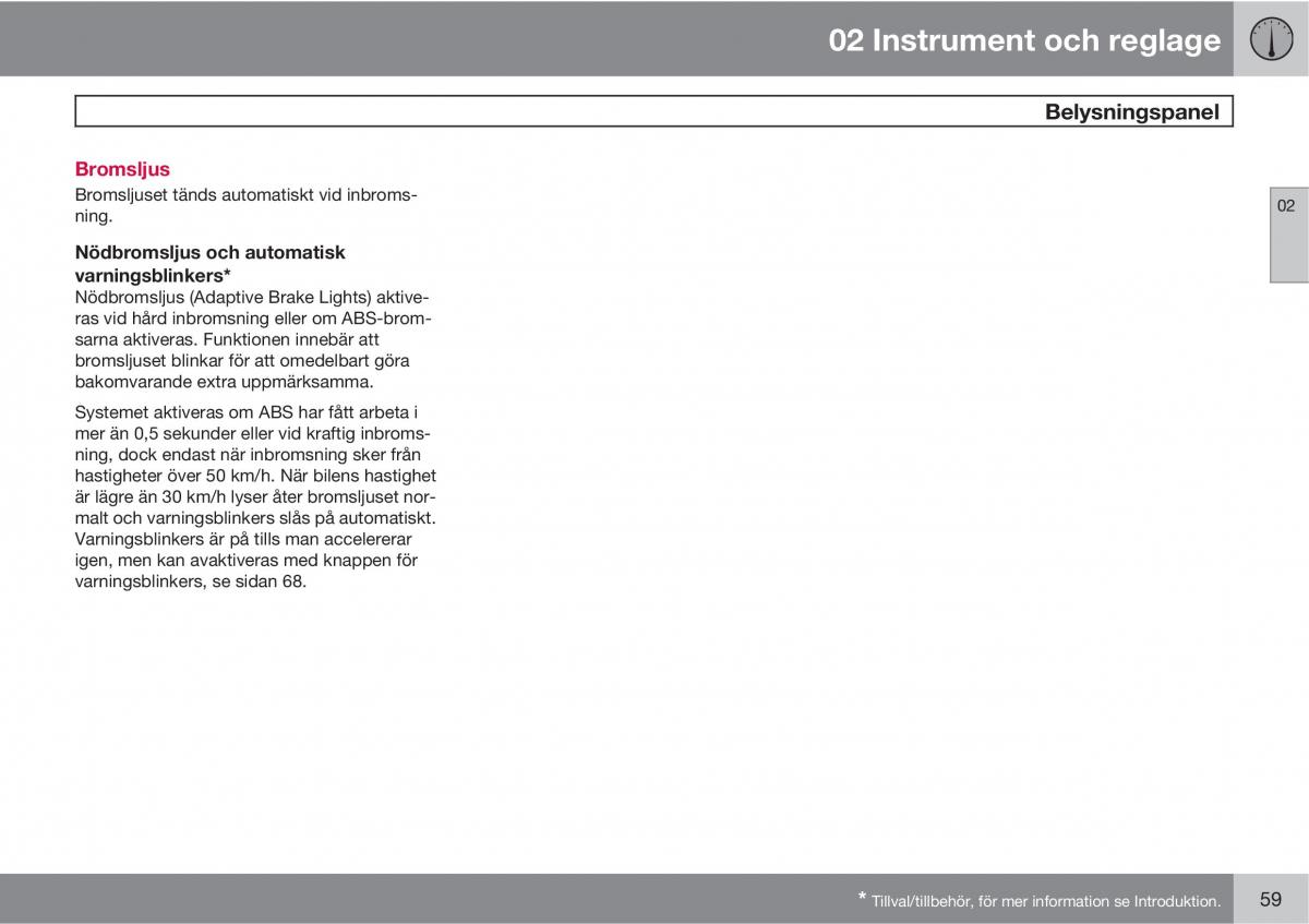 Volvo S40 II 2 instruktionsbok / page 59