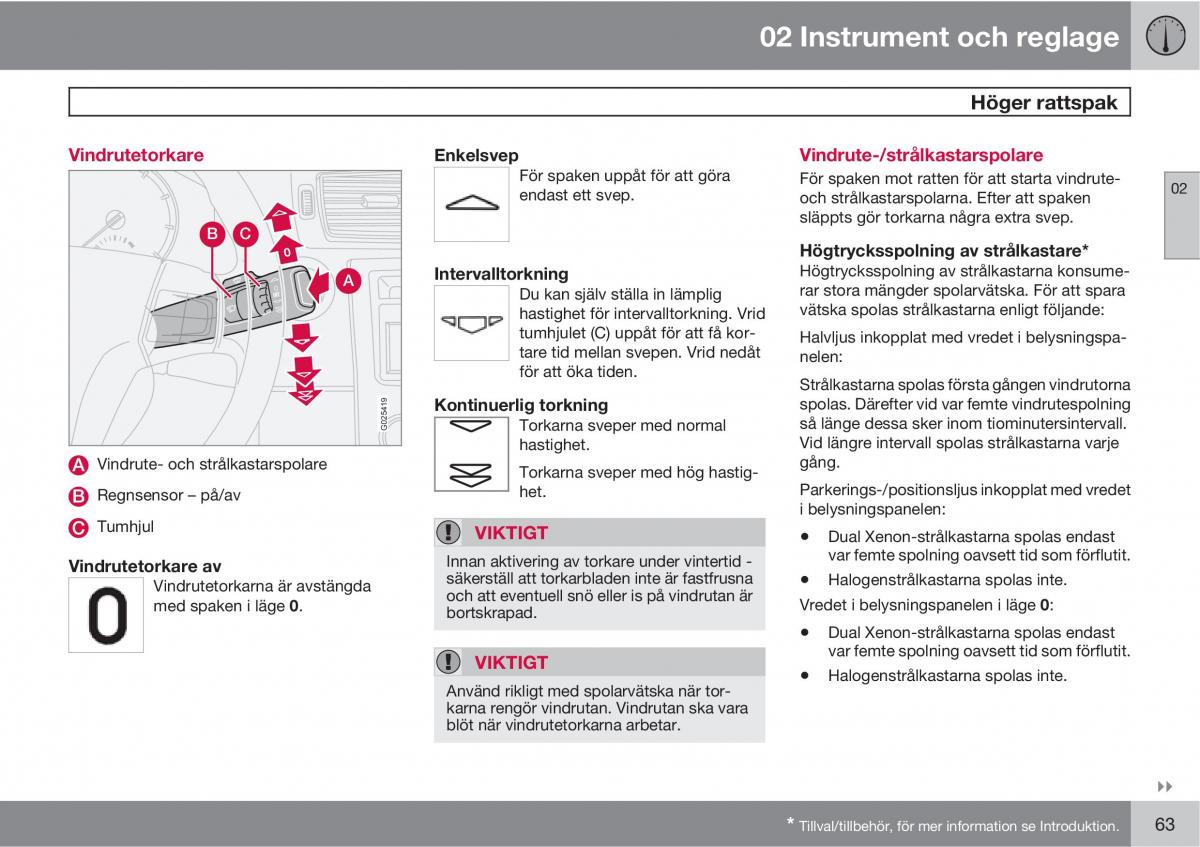 Volvo S40 II 2 instruktionsbok / page 63