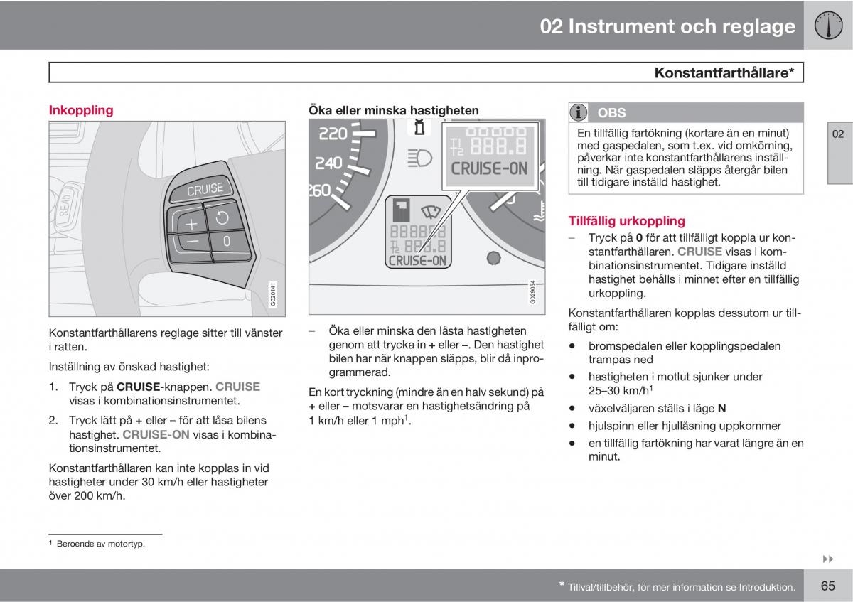 Volvo S40 II 2 instruktionsbok / page 65