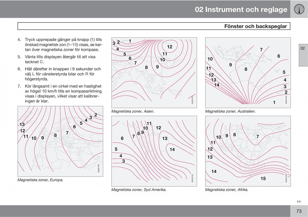 Volvo S40 II 2 instruktionsbok / page 73