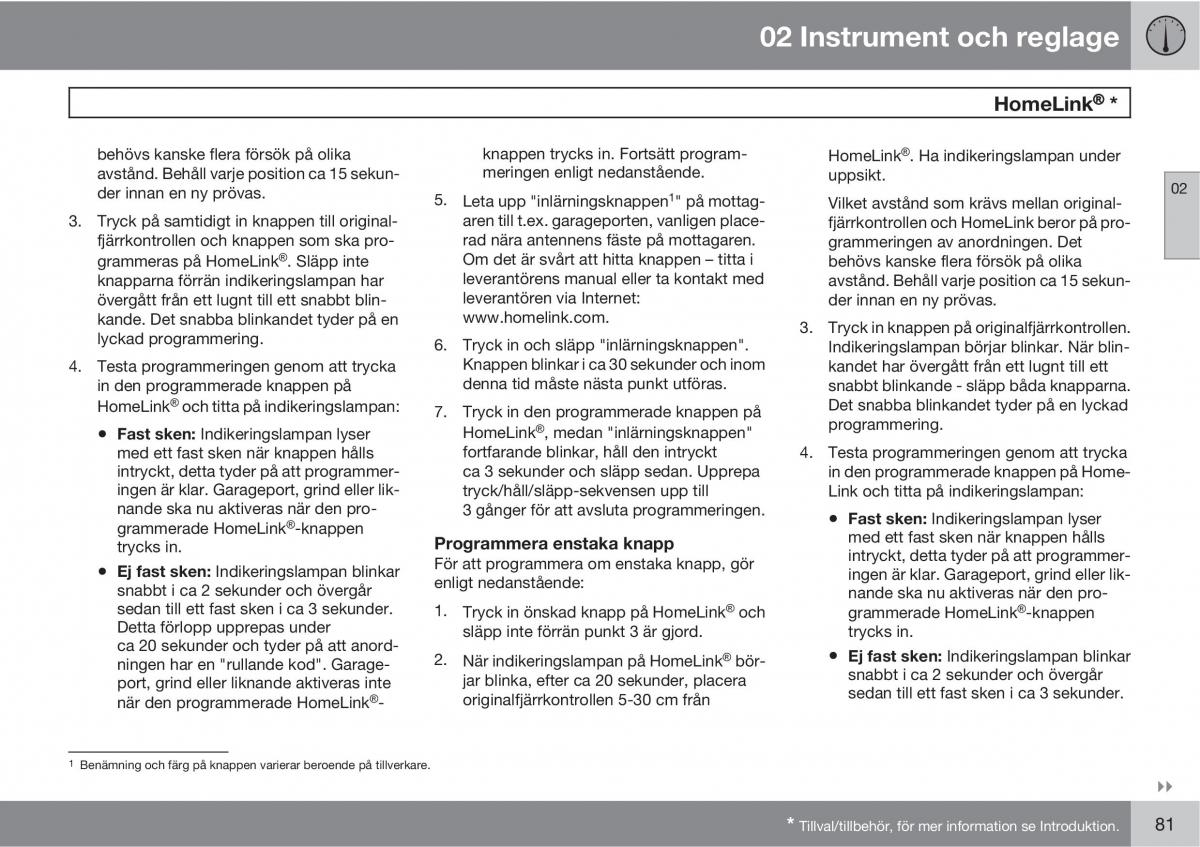 Volvo S40 II 2 instruktionsbok / page 81