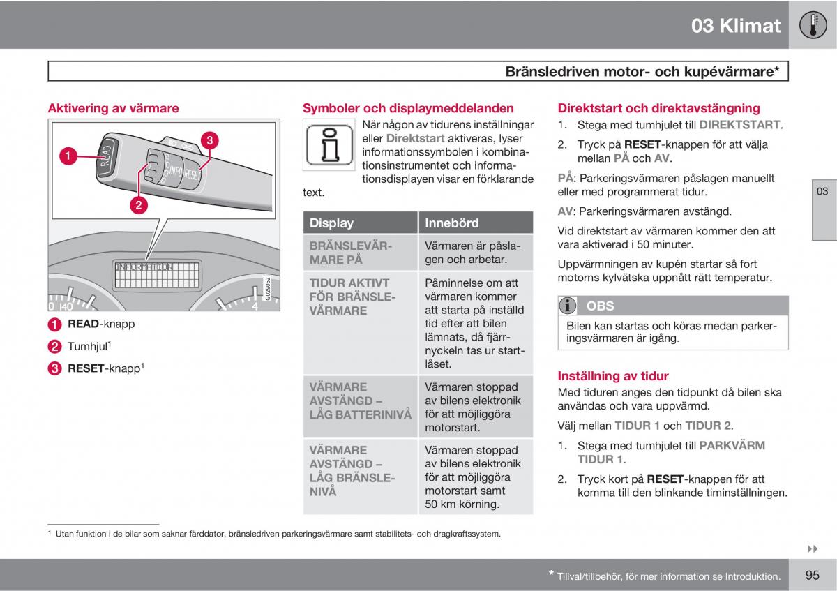 Volvo S40 II 2 instruktionsbok / page 95