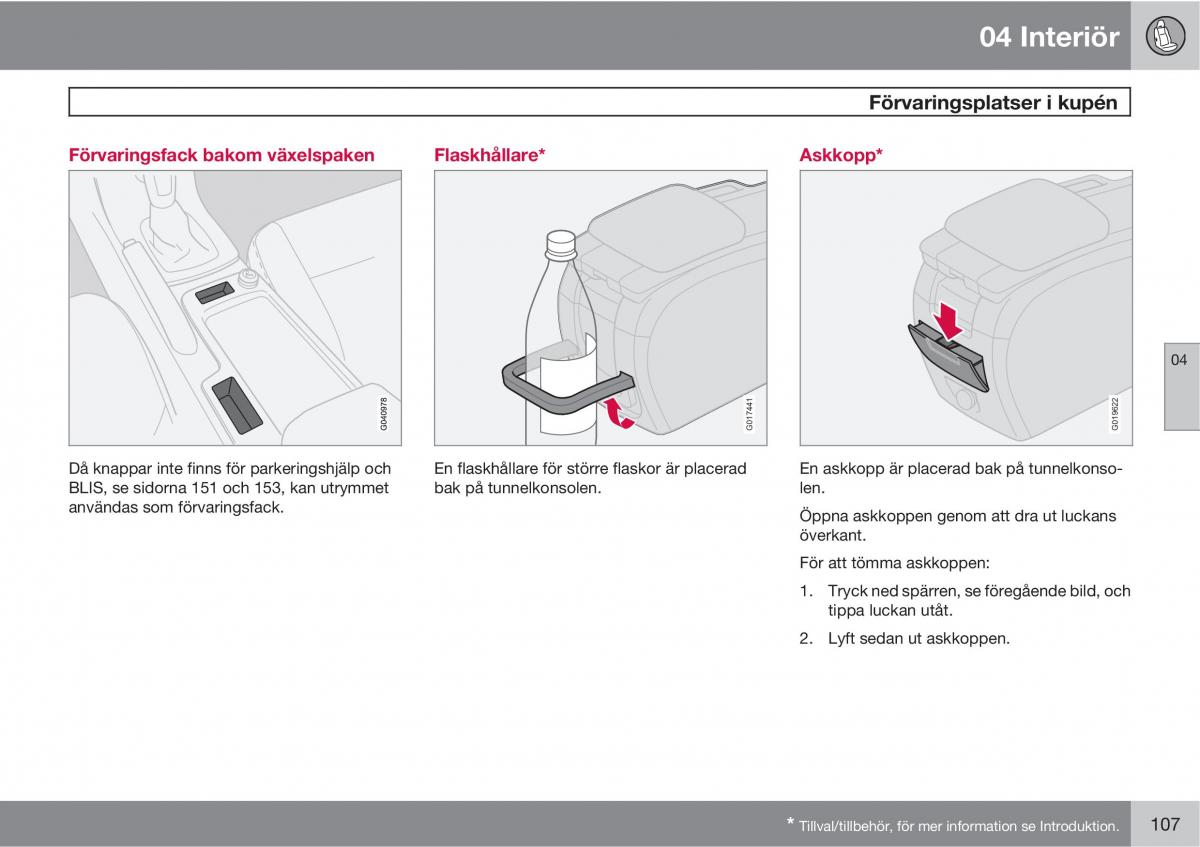 Volvo S40 II 2 instruktionsbok / page 107