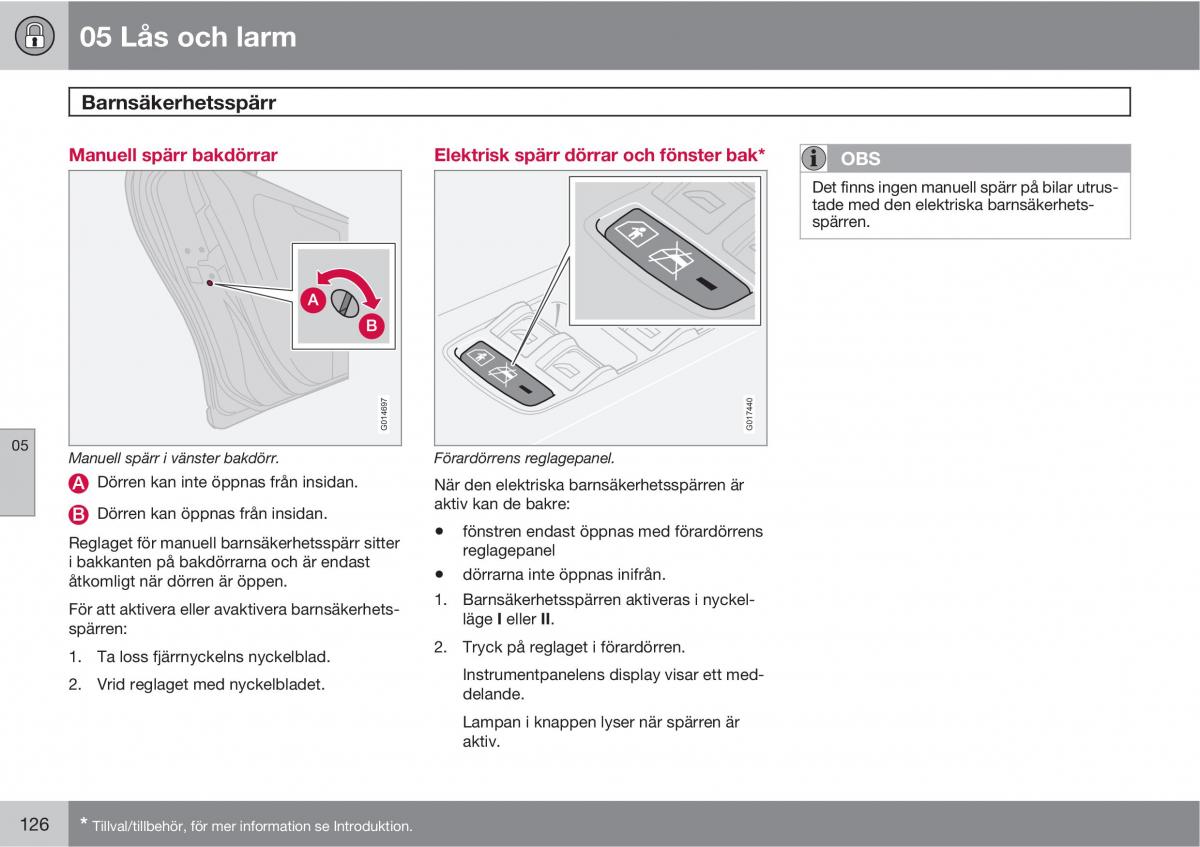 Volvo S40 II 2 instruktionsbok / page 126