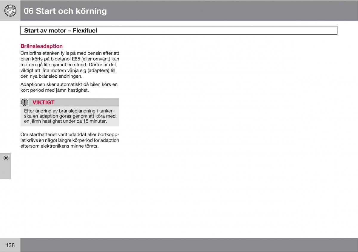 Volvo S40 II 2 instruktionsbok / page 138