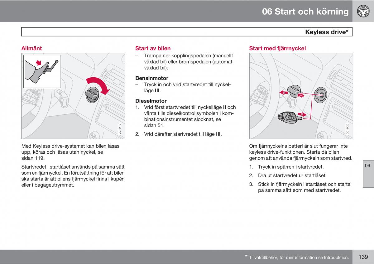 Volvo S40 II 2 instruktionsbok / page 139