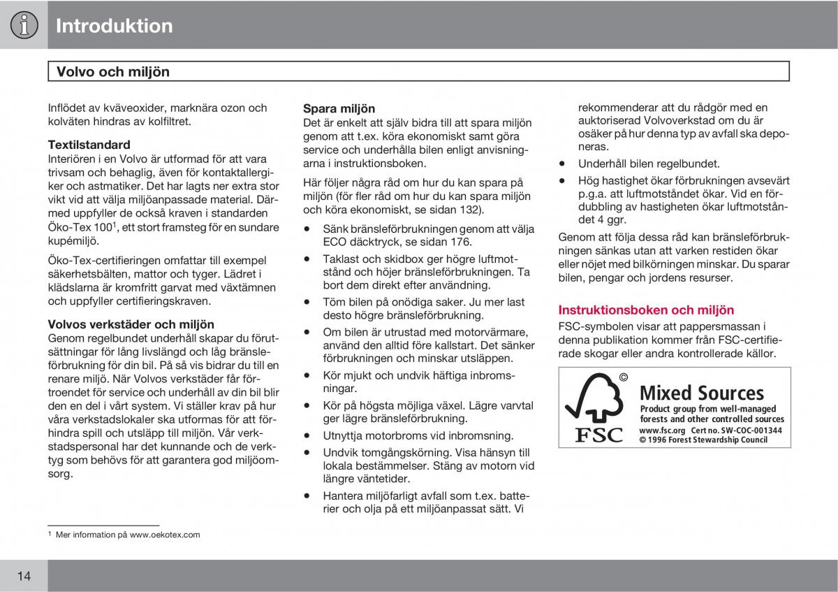 Volvo S40 II 2 instruktionsbok / page 14