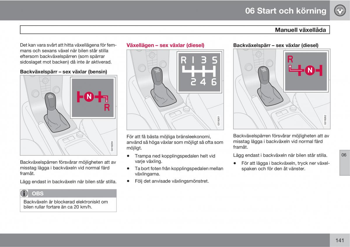 Volvo S40 II 2 instruktionsbok / page 141