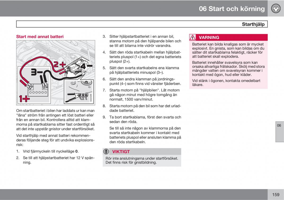 Volvo S40 II 2 instruktionsbok / page 159