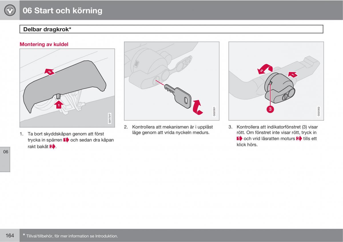 Volvo S40 II 2 instruktionsbok / page 164