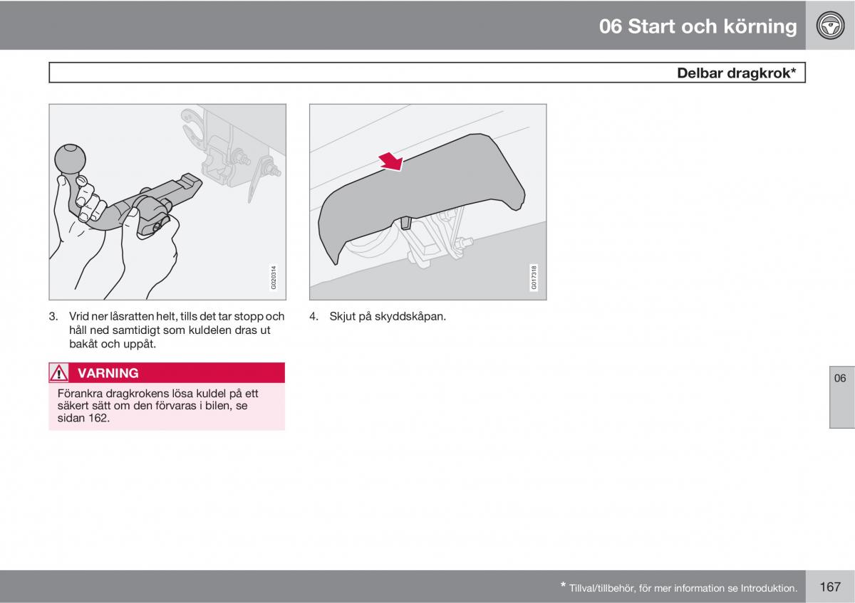 Volvo S40 II 2 instruktionsbok / page 167