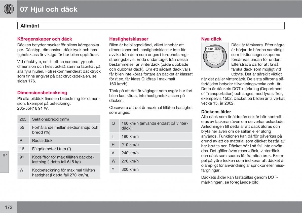 Volvo S40 II 2 instruktionsbok / page 172