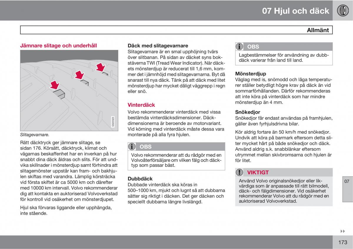 Volvo S40 II 2 instruktionsbok / page 173