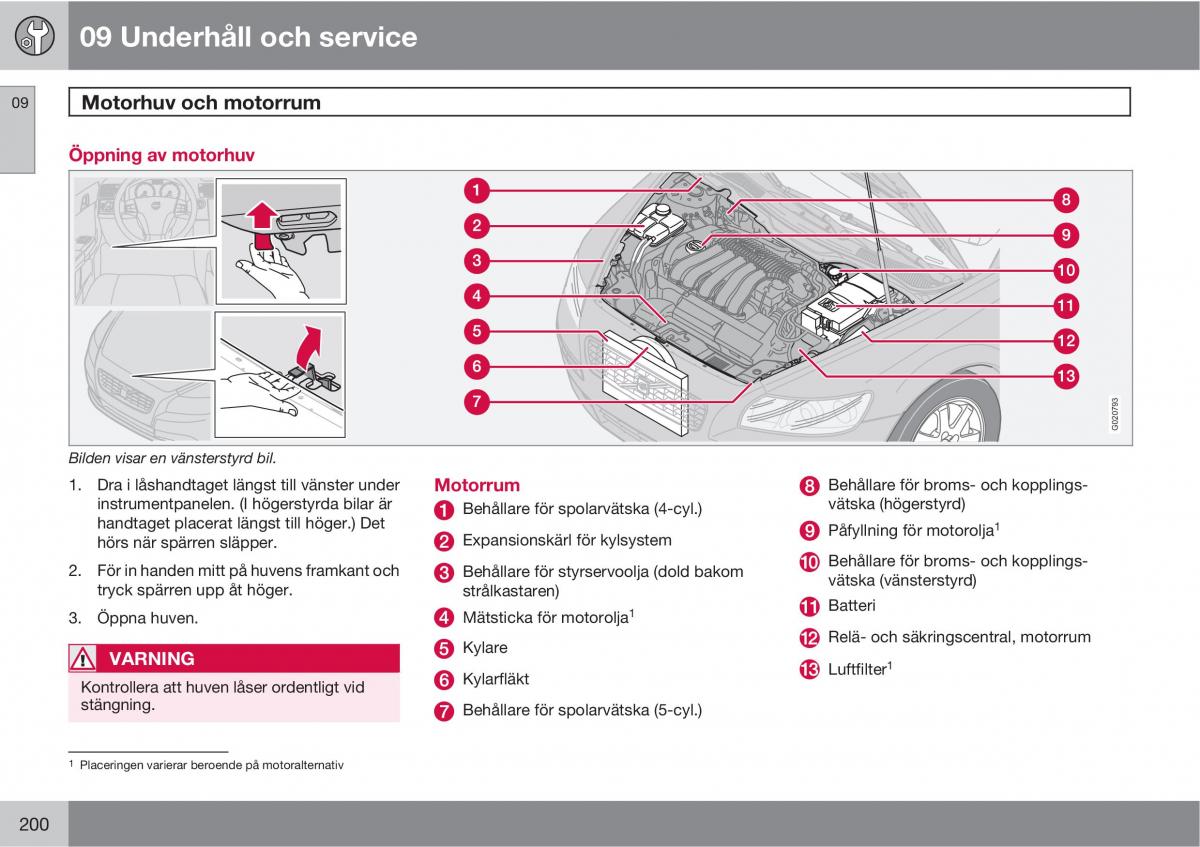 Volvo S40 II 2 instruktionsbok / page 200