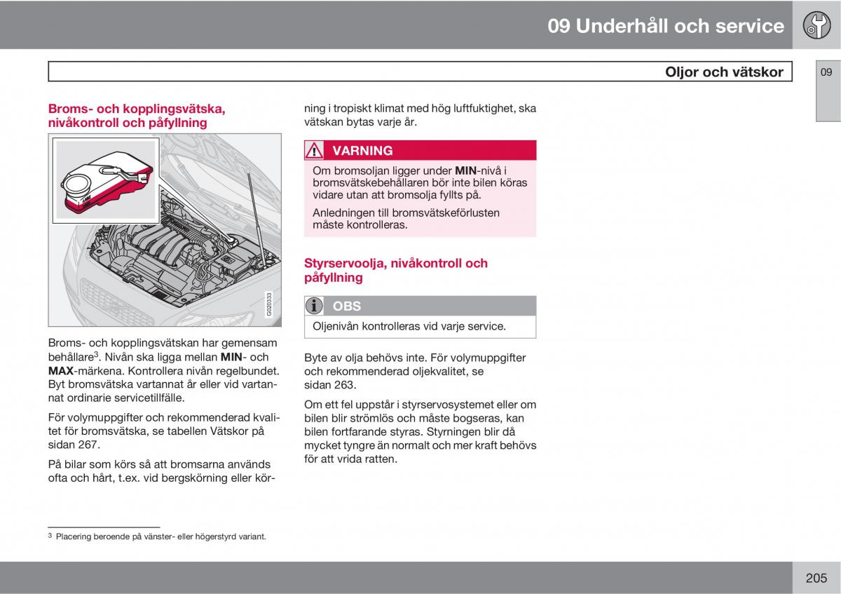 Volvo S40 II 2 instruktionsbok / page 205