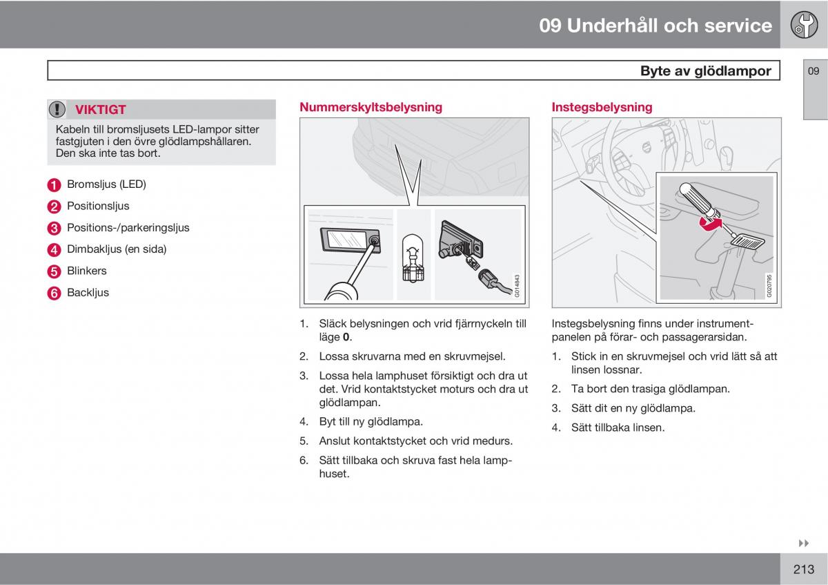 Volvo S40 II 2 instruktionsbok / page 213