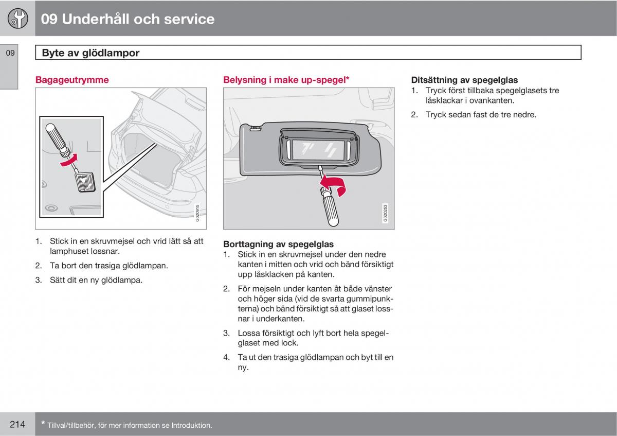 Volvo S40 II 2 instruktionsbok / page 214