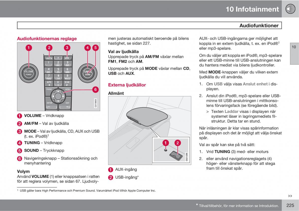 Volvo S40 II 2 instruktionsbok / page 225