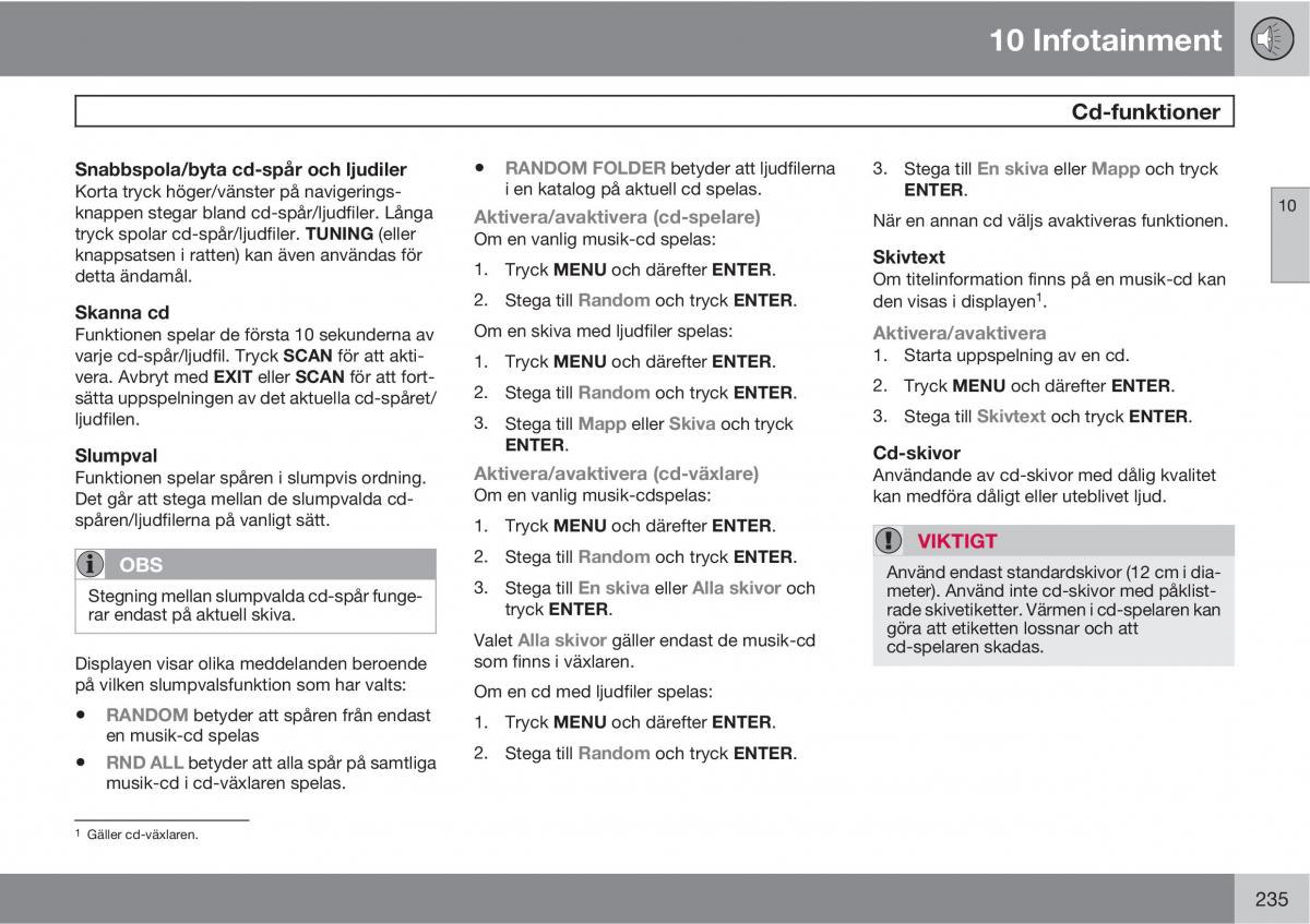 Volvo S40 II 2 instruktionsbok / page 235