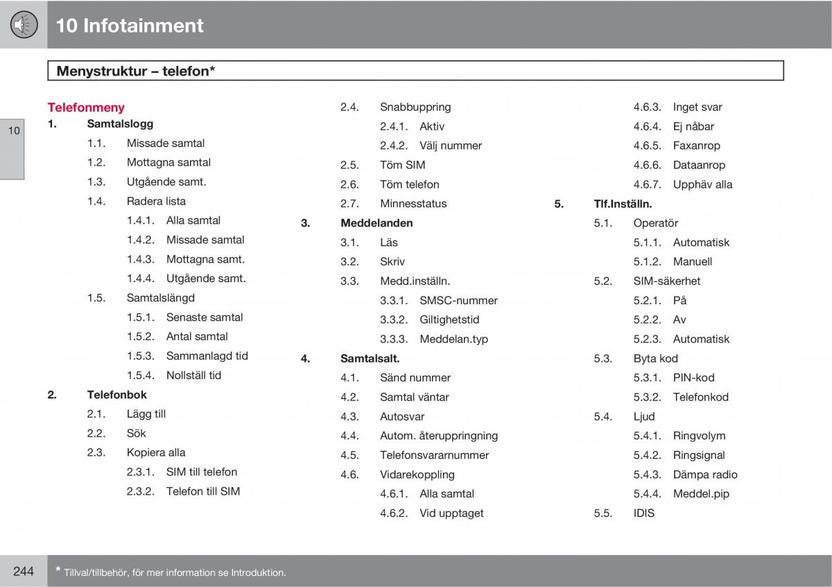 Volvo S40 II 2 instruktionsbok / page 244