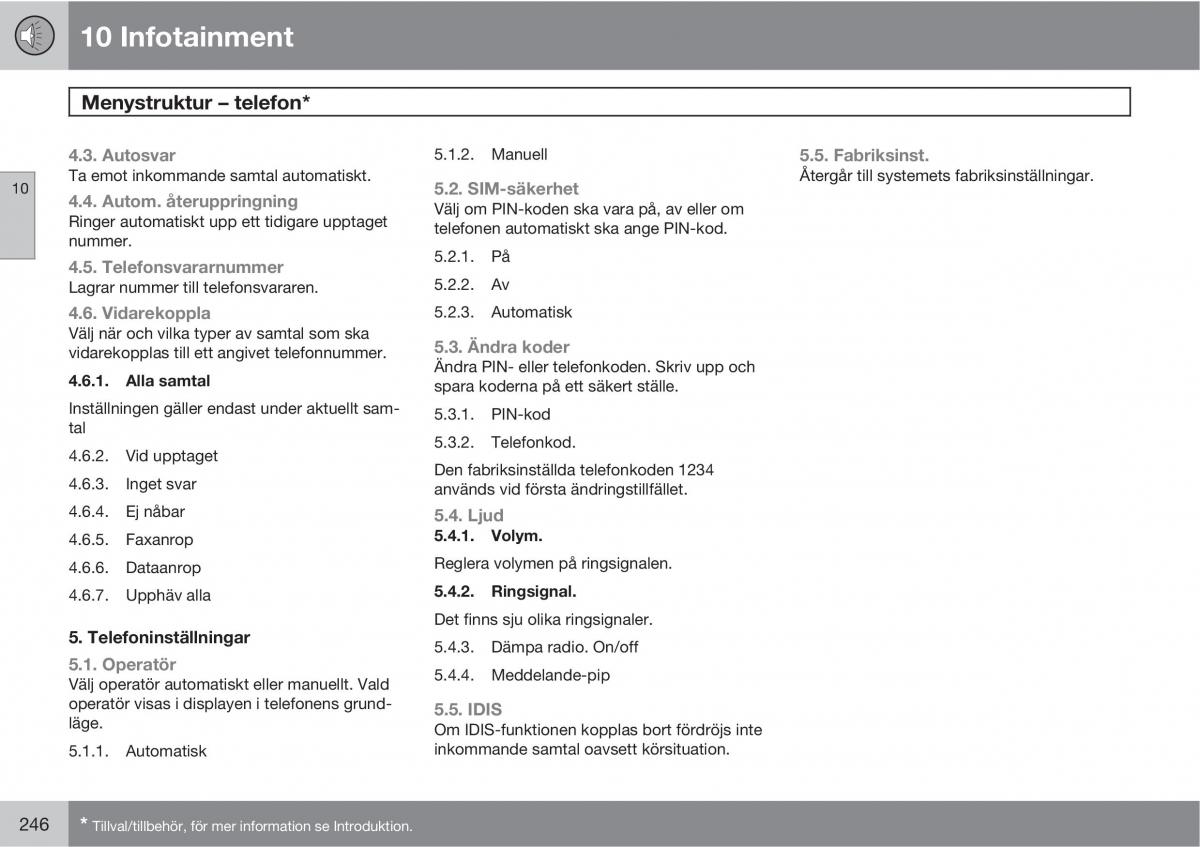 Volvo S40 II 2 instruktionsbok / page 246