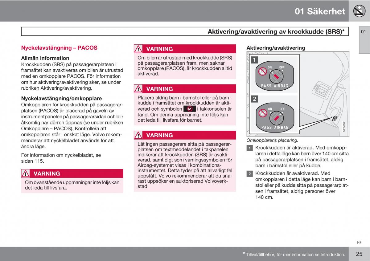 Volvo S40 II 2 instruktionsbok / page 25