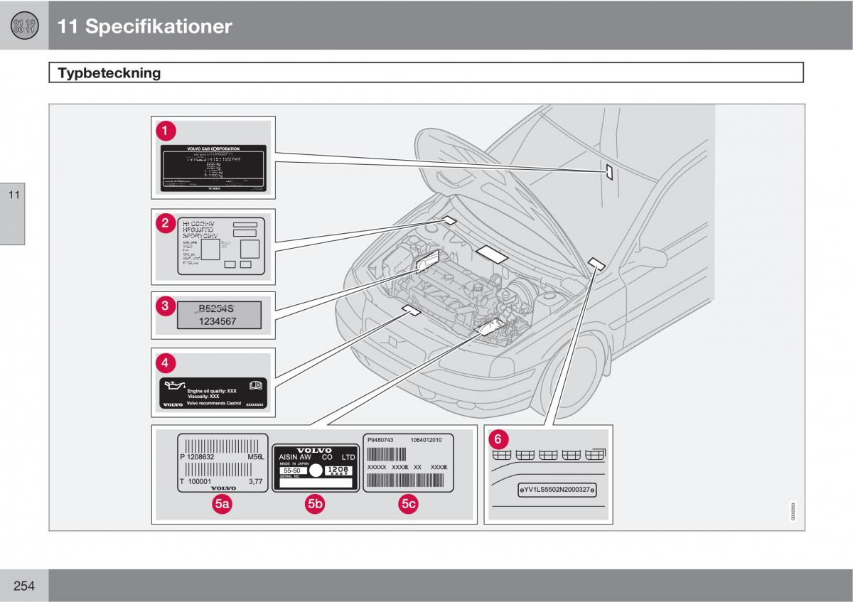 Volvo S40 II 2 instruktionsbok / page 254