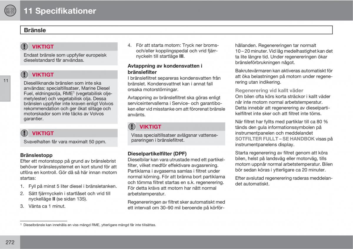 Volvo S40 II 2 instruktionsbok / page 272