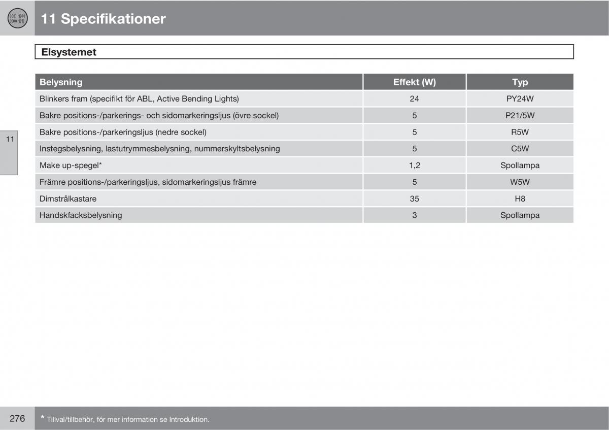 Volvo S40 II 2 instruktionsbok / page 276