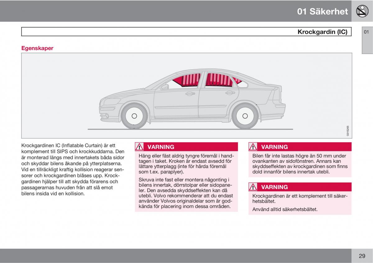 Volvo S40 II 2 instruktionsbok / page 29