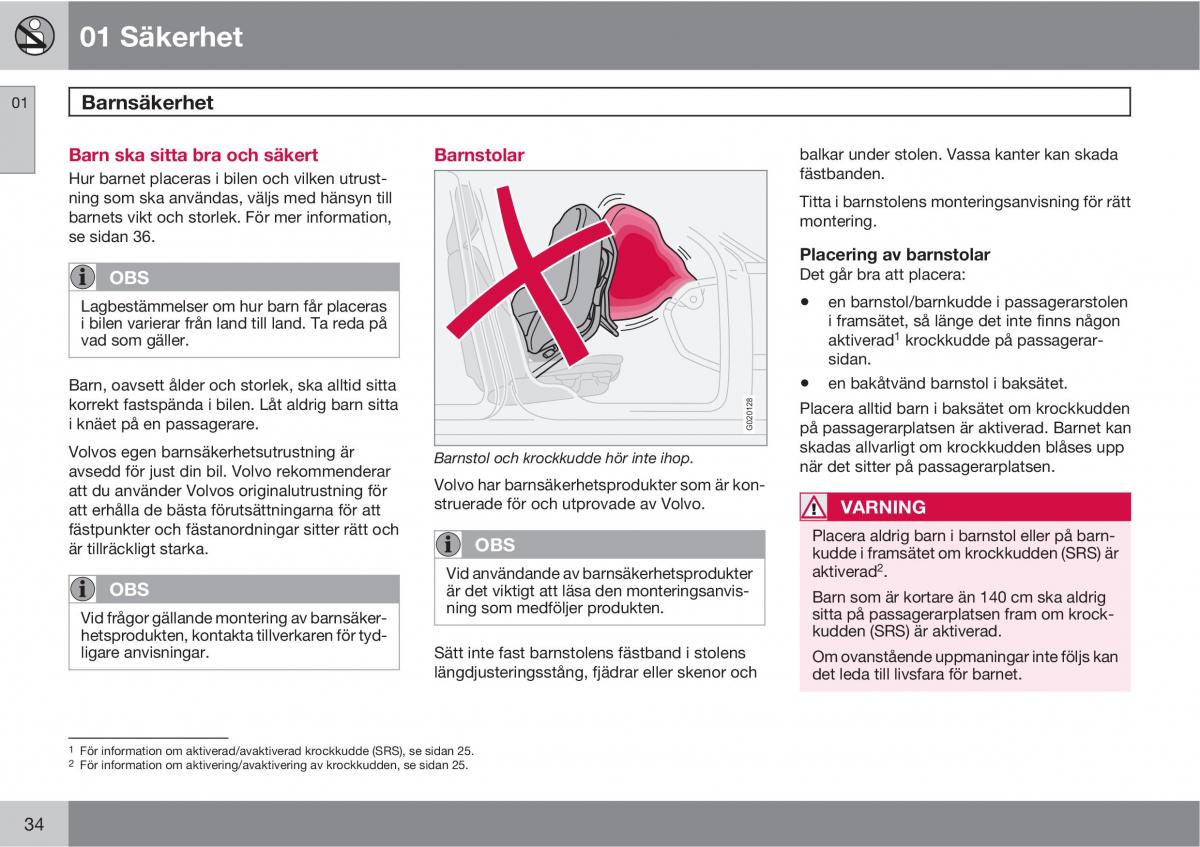 Volvo S40 II 2 instruktionsbok / page 34