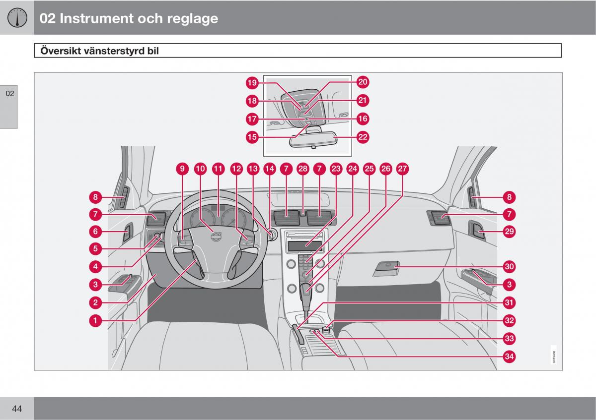 Volvo S40 II 2 instruktionsbok / page 44