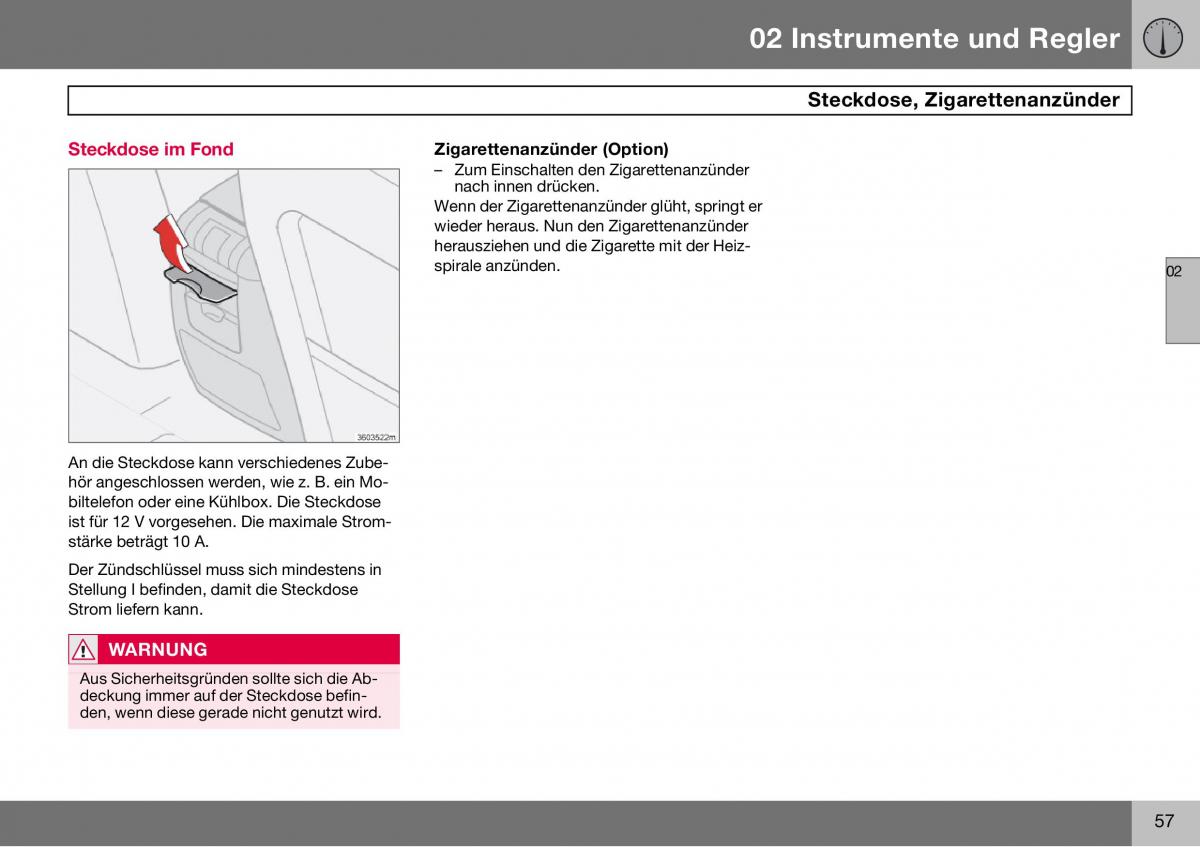 Volvo S60 I 1 Handbuch / page 58