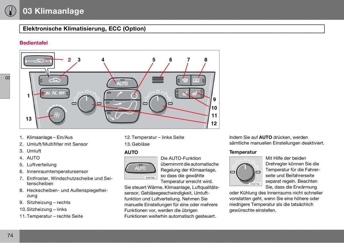 Volvo S60 I 1 Handbuch / page 75