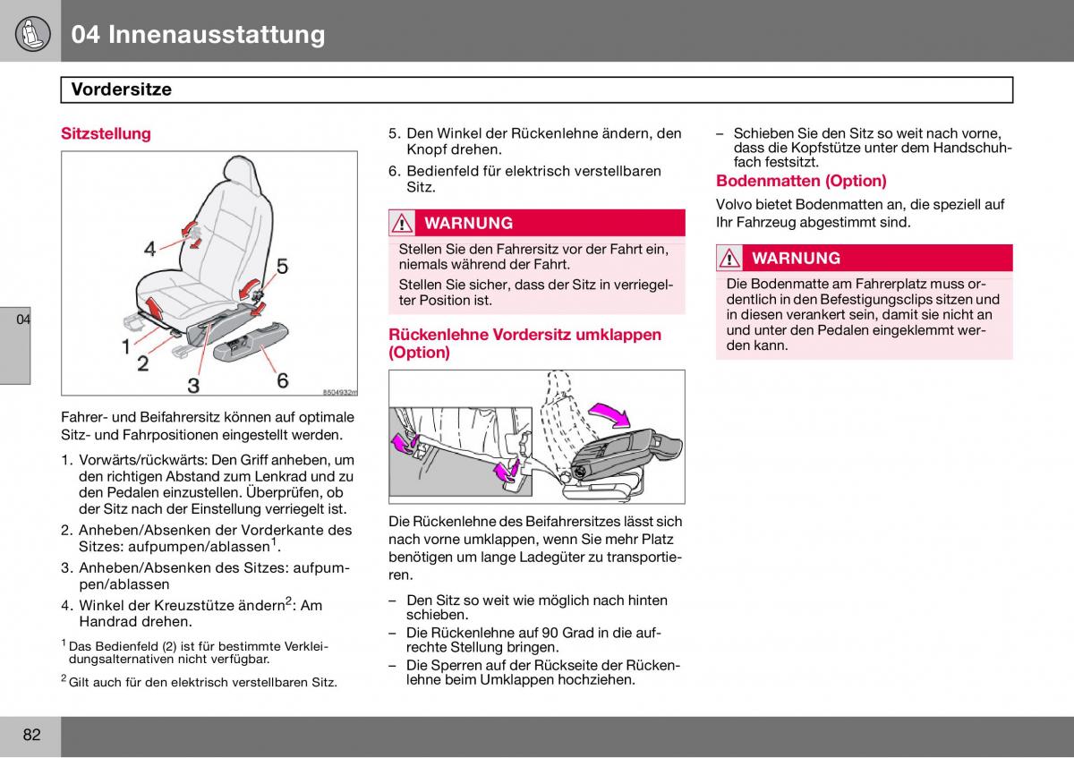 Volvo S60 I 1 Handbuch / page 83