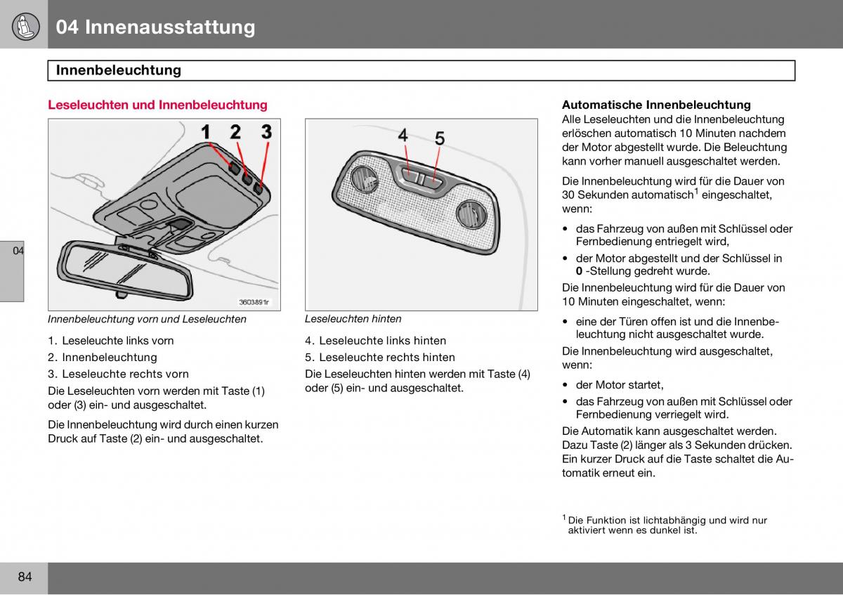 Volvo S60 I 1 Handbuch / page 85