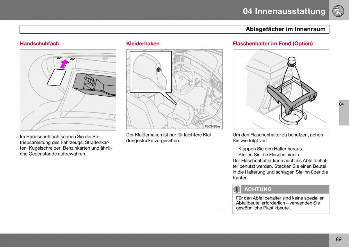 Volvo S60 I 1 Handbuch / page 90