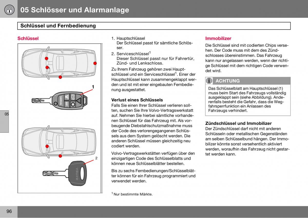 Volvo S60 I 1 Handbuch / page 97