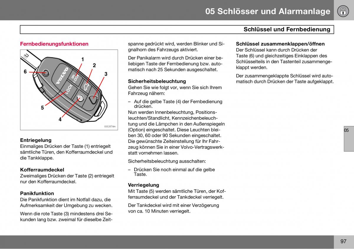 Volvo S60 I 1 Handbuch / page 98