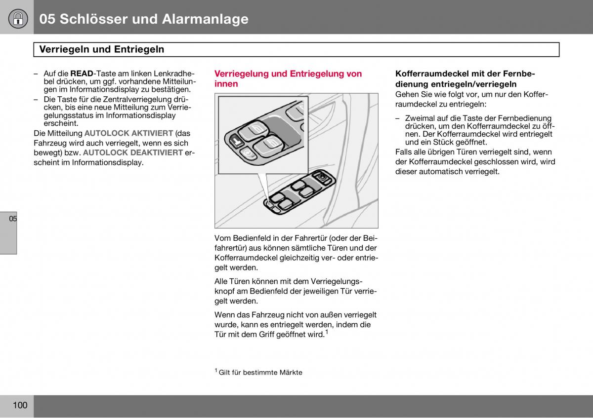 Volvo S60 I 1 Handbuch / page 101