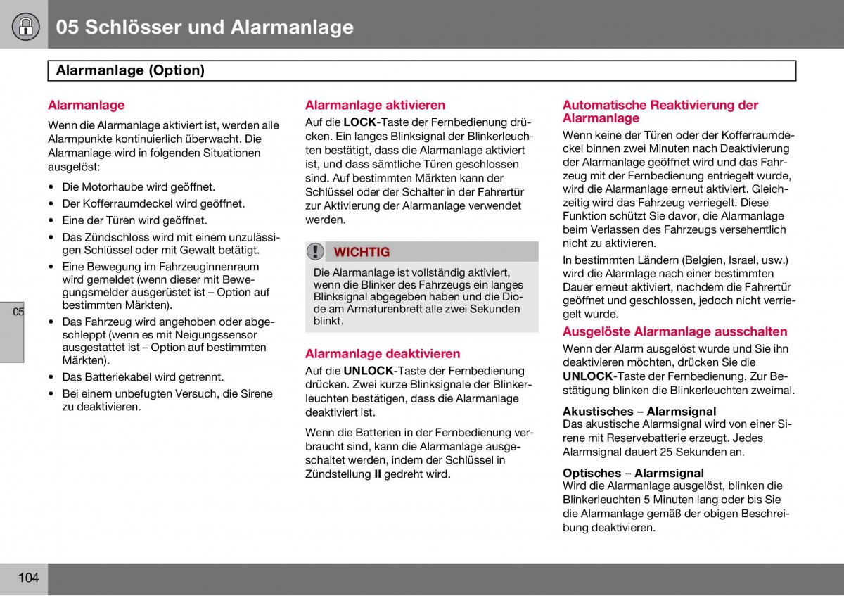 Volvo S60 I 1 Handbuch / page 105