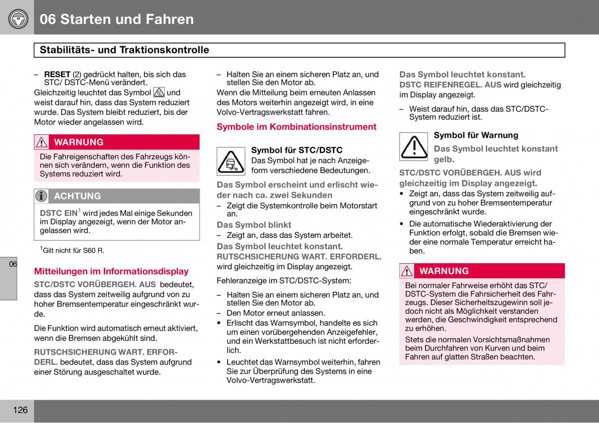 Volvo S60 I 1 Handbuch / page 127