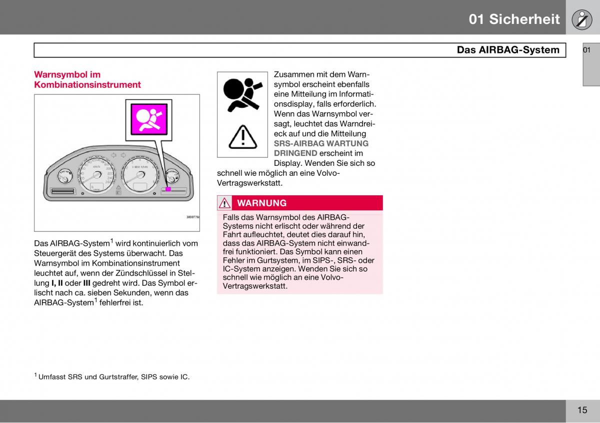 Volvo S60 I 1 Handbuch / page 16