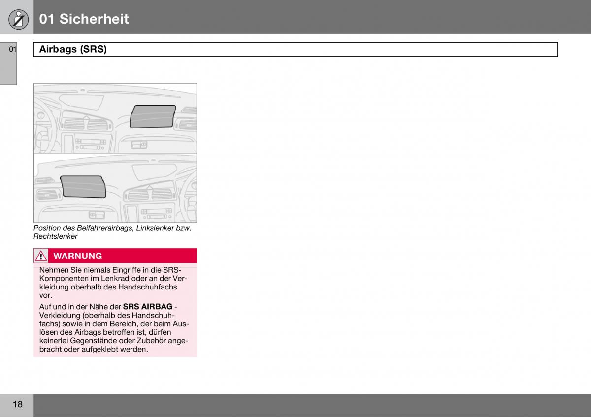 Volvo S60 I 1 Handbuch / page 19