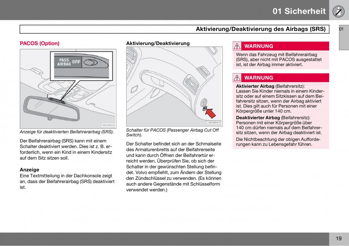 Volvo S60 I 1 Handbuch / page 20