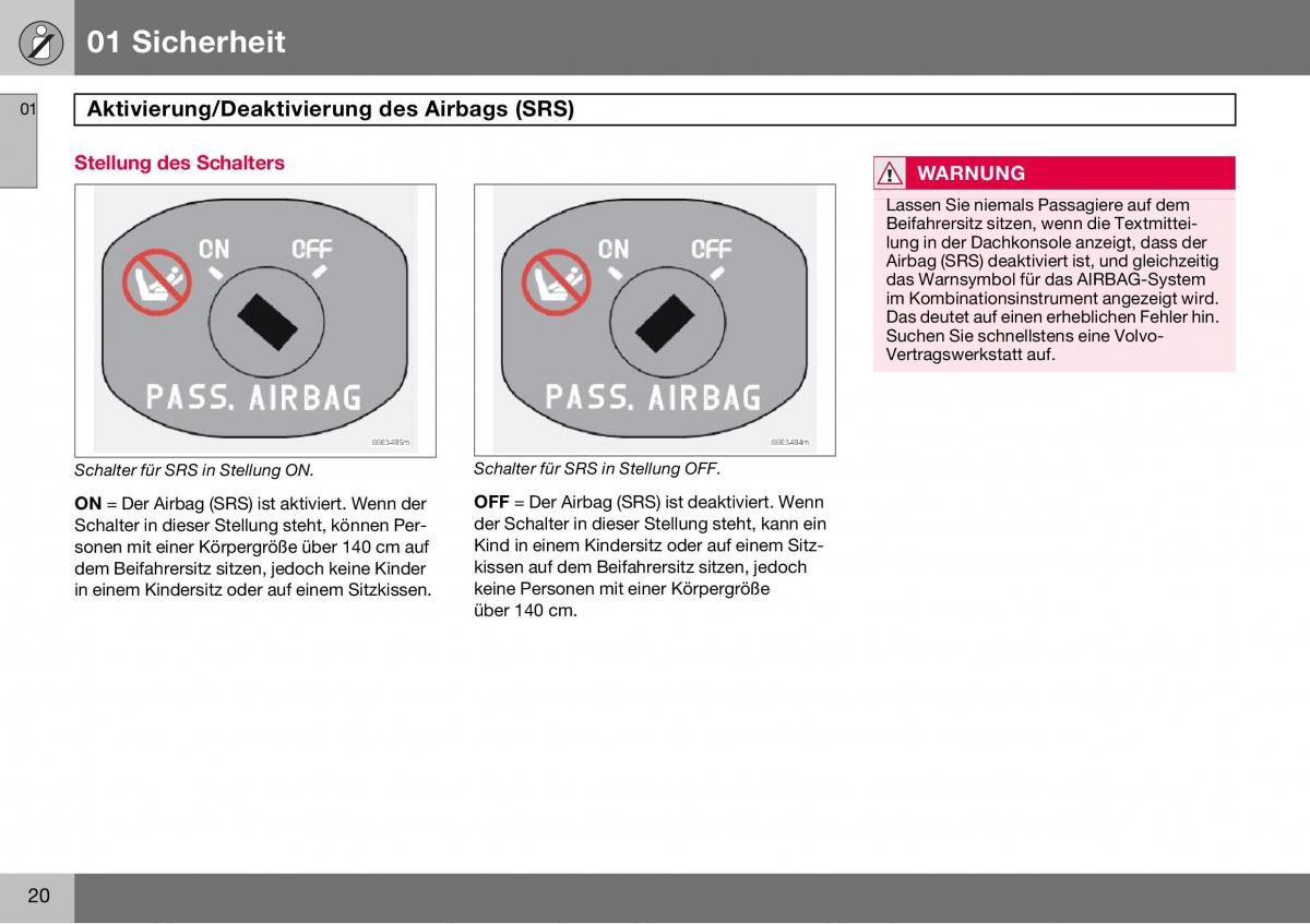 Volvo S60 I 1 Handbuch / page 21