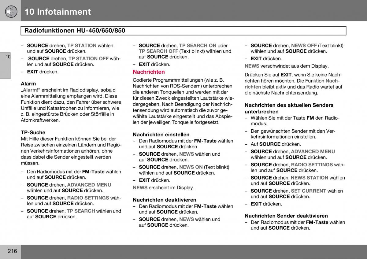 Volvo S60 I 1 Handbuch / page 217