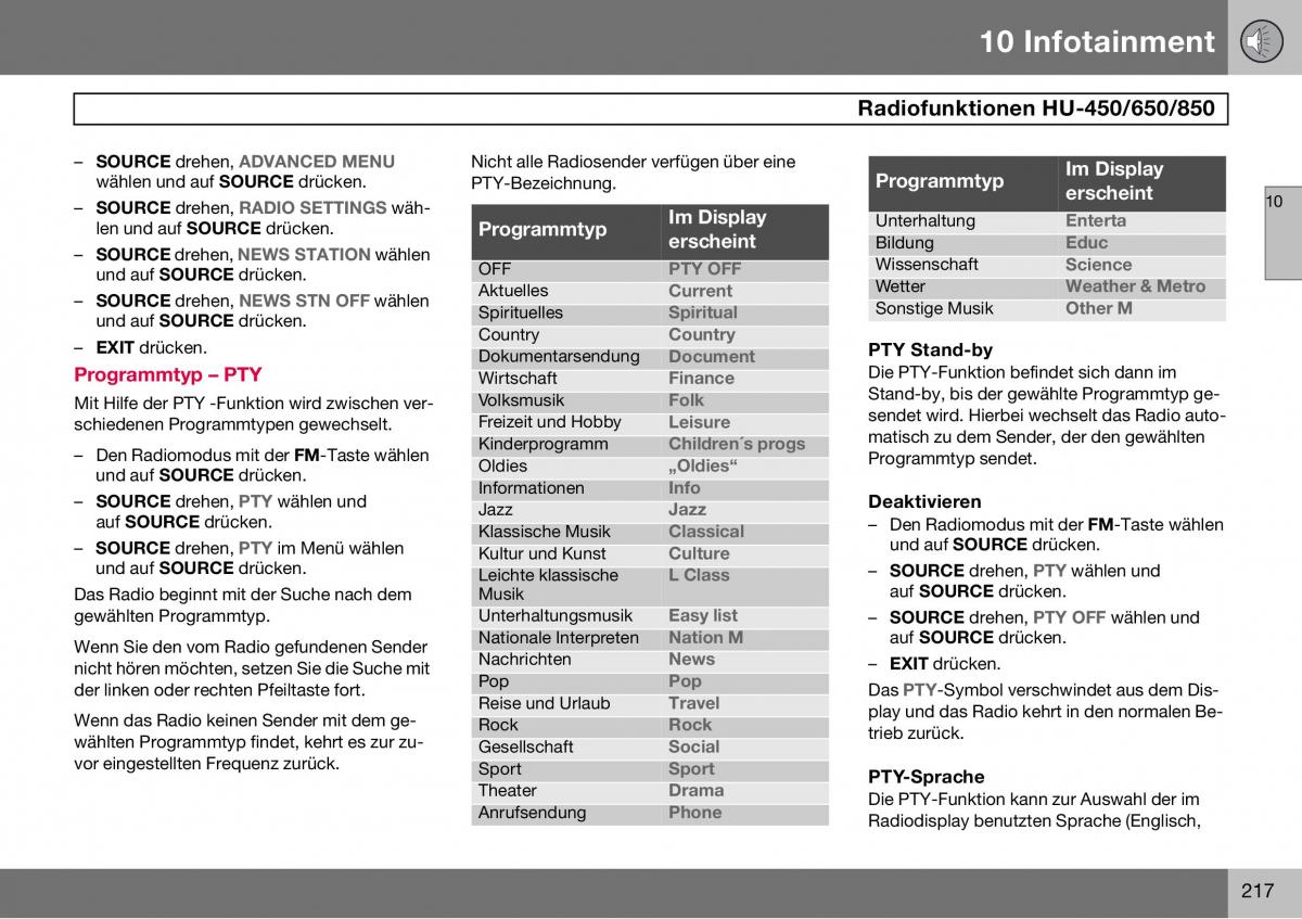 Volvo S60 I 1 Handbuch / page 218