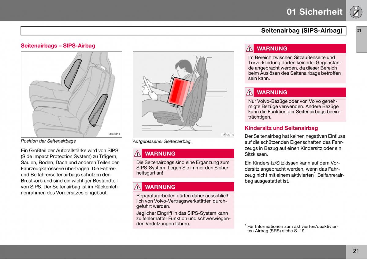 Volvo S60 I 1 Handbuch / page 22