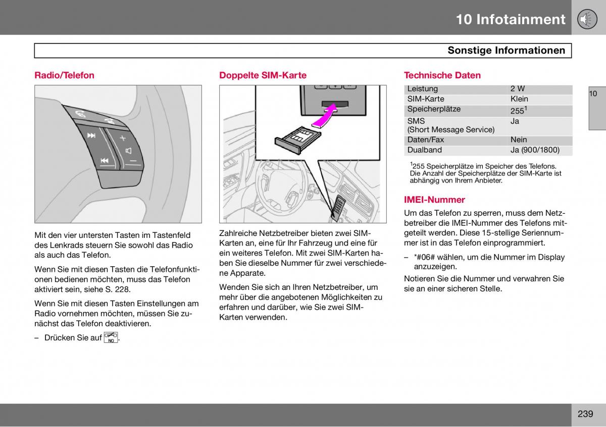 Volvo S60 I 1 Handbuch / page 240